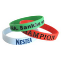 1" Color Filled wristbands/Debossed ink filled